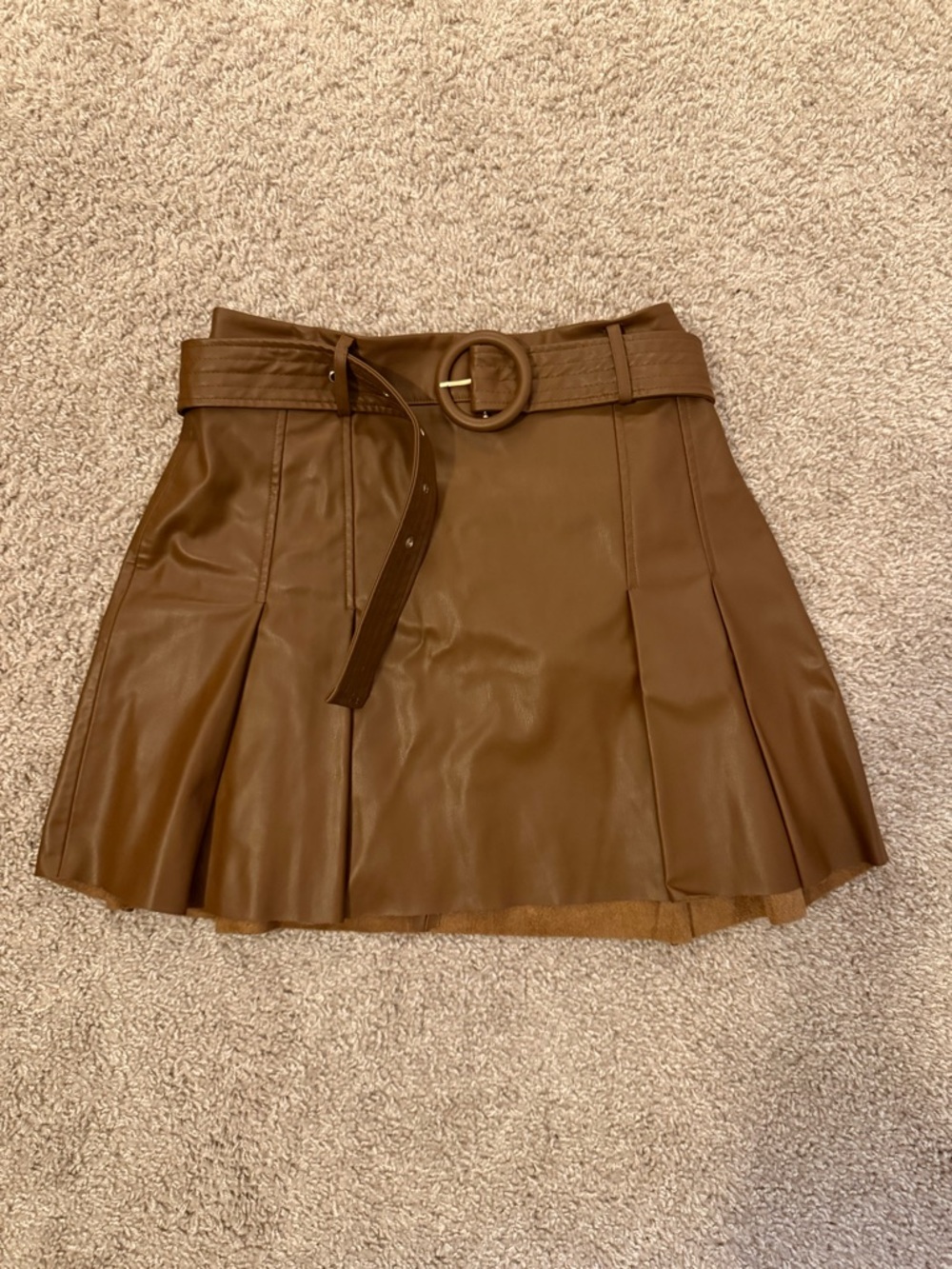 Zara Leather Belted Skirt | Size M